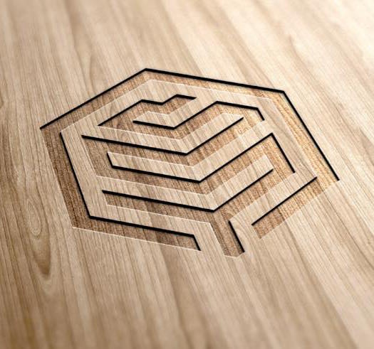 Bay Joinery Logo Mockup Wood