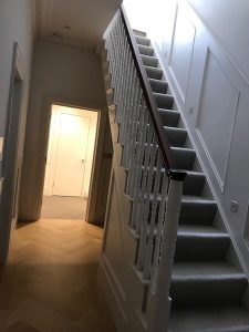 Bay Joinery - Swansea Joinery Service - Stairs - White & Dark Brown Wood Stairs 2
